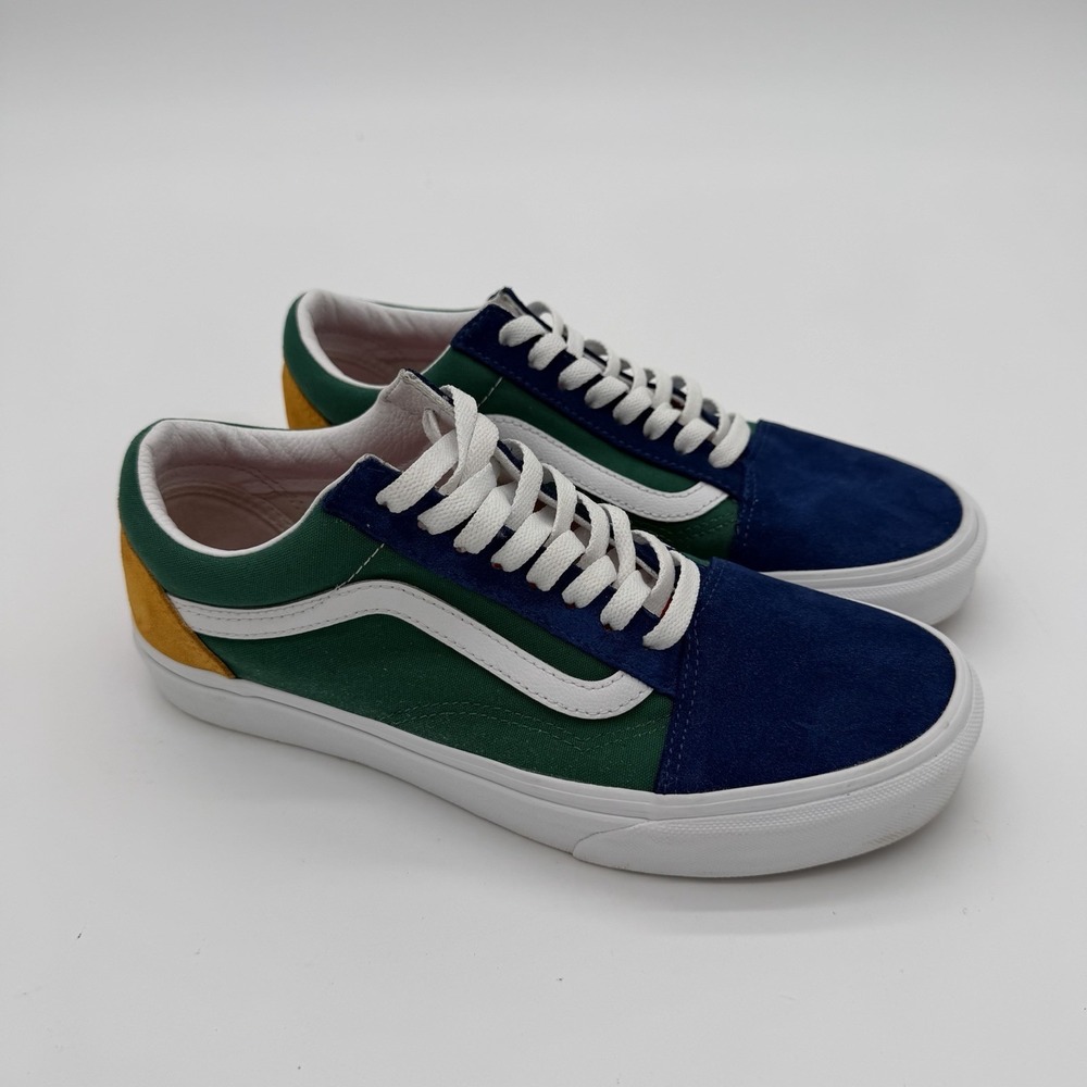 Vans Old Skool Multi Color Block Suede Canvas Sneakers Mens 7.5 Womens 9
